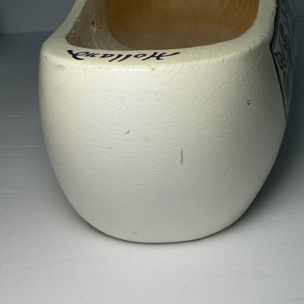 Dutch Wooden Clogs Jundra Holland Blue White Windmill Floral Shoes 24cm 37 - Picture 15 of 16